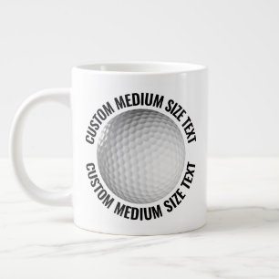 Mug géant de golf avec texte personnalisé de taill