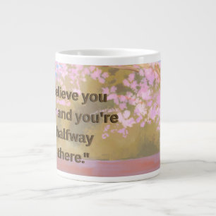 Mug Géant Fleur de Cerisier 'Croyez en Vous-Même'