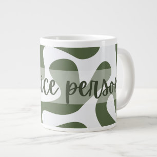 Mug géant rétro ondulé 'Soyez une personne gentill