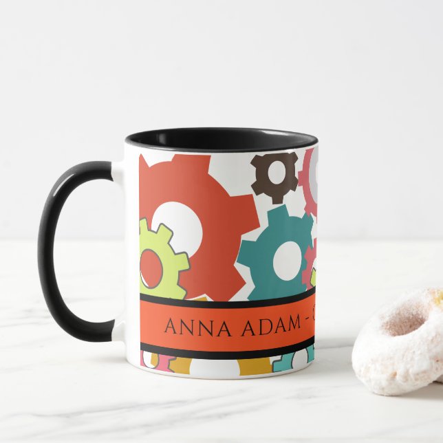 Mug Gears Corporate Event Graduation Anniversaire Gift (Avec donut)