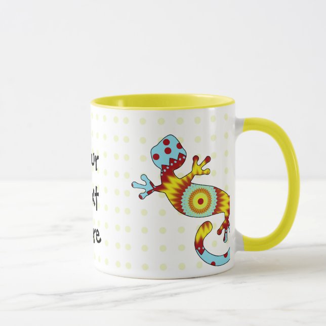Mug Gecko Lizard coloré (Droite)