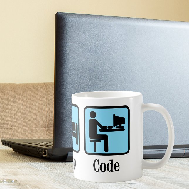 Mug Geek du programmeur informatique du code de veille (Créateur téléchargé)