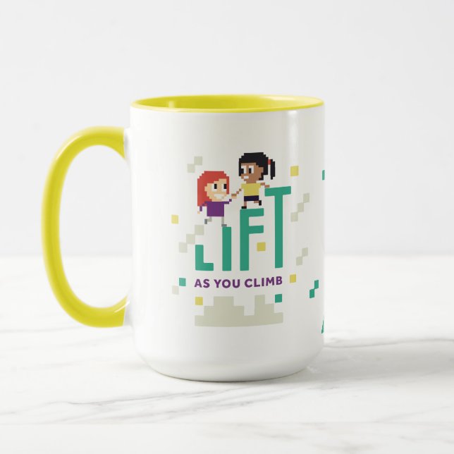 Mug Geek X : Ascensez à mesure que vous grimpez 15 oz  (Gauche)