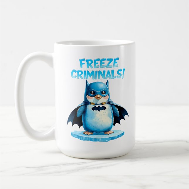 Mug Geler les criminels - Pingouin foncé (Gauche)