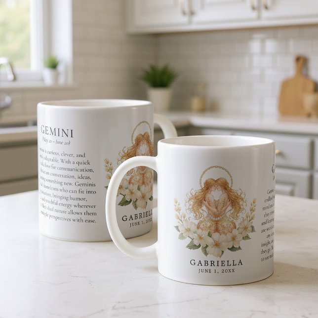 Mug Gemini Zodiac Sign Horoscope Personalized Gift (Créateur téléchargé)