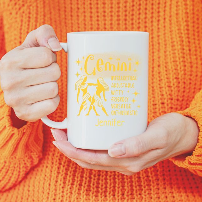 Mug Gemini Zodiac Traits personnalisés Horoscope (Créateur téléchargé)