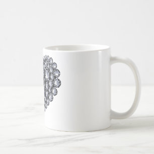 Mug Gemmes cardiaques aux diamants noirs