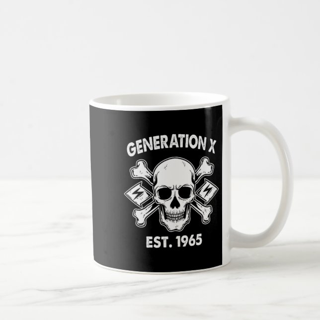 Mug Gen X 1965 I'm 97% Sure You Don't Like Me Skull (  (Droite)