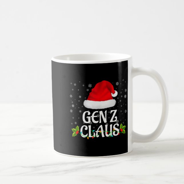 Mug Gen Z Claus Christmas Lights Santa Pajama Family M (Droite)