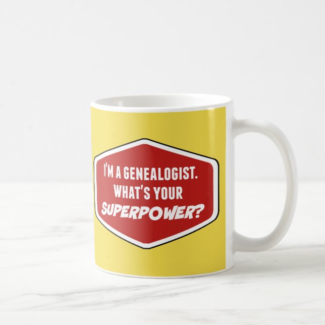 Mug Généalogiste Superpuissance Personnalisée Musique  (Droite)