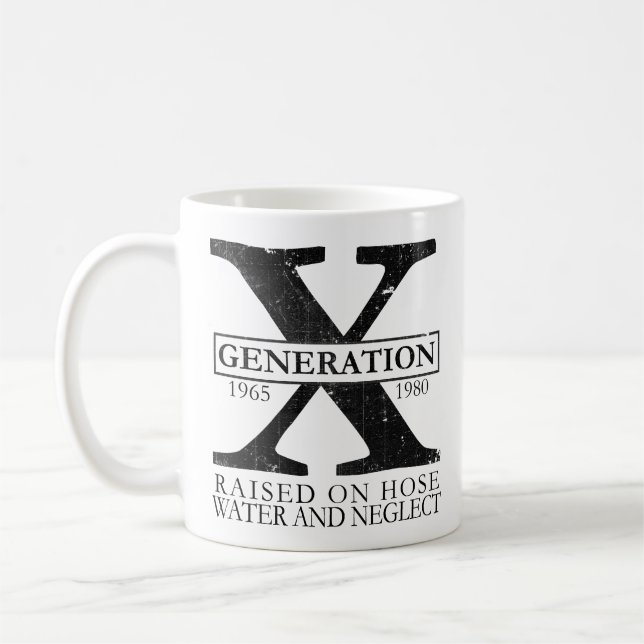 Mug Génération X - Élevé sur l'eau de tuyau et la négl (Gauche)