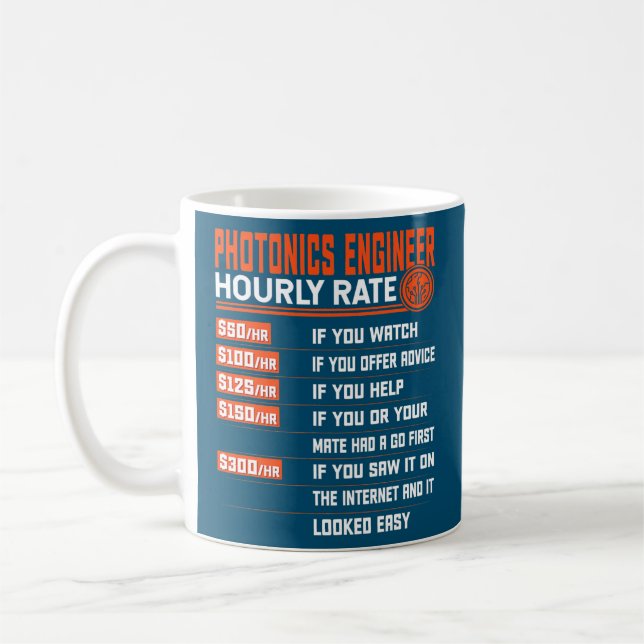 Mug Génie photonique Horaire Note drôle Photonique (Gauche)