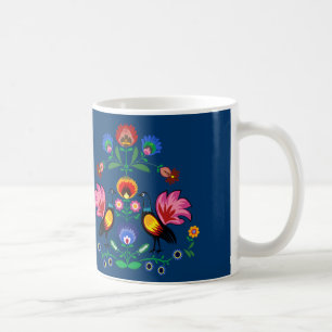 Mug Gens polonais avec floral décoratif et des jeunes