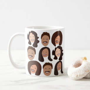 Mug Gens souriants visage heureux