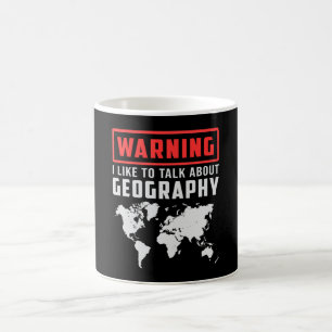 Mug Géographie Professeur Funny Map Continents Cadeau 