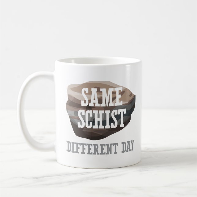Mug Géologie drôle le même schiste (Gauche)