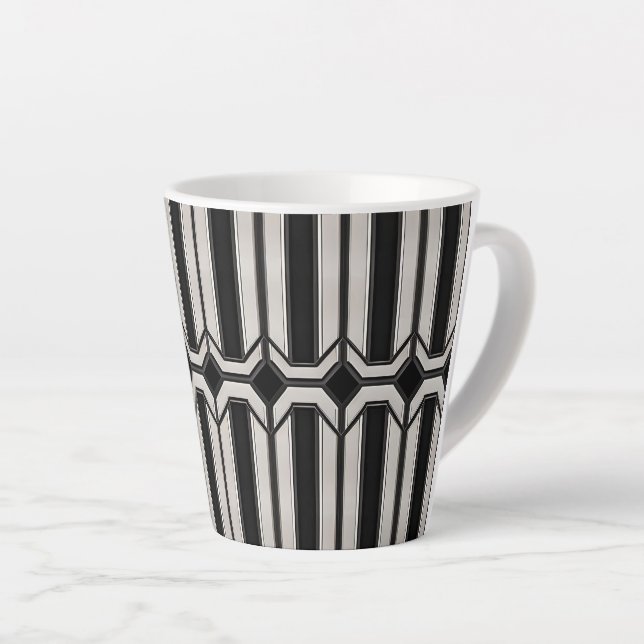 Mug géométrique Art déco 12 oz (Angle droit)