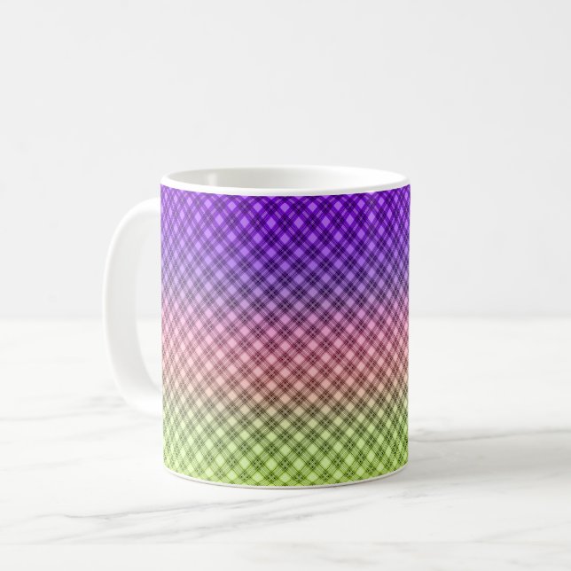 Mug Géométrique, dégradé, Ombre (Devant gauche)