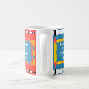 Mug Géométrique rouge, bleu et jaune
