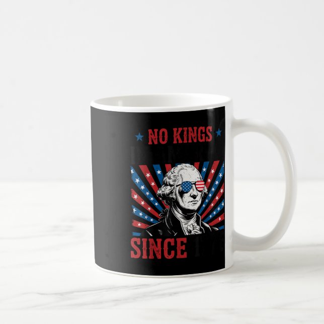 Mug George Washington Protest Sign Democracy No Kings  (Droite)