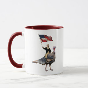 Mug Georges Washington Traverse Une Turquie Thanksgivi