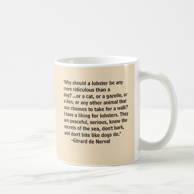 Mug Gerard de Narval walking his pet lobster Coffee Mu (Droite)