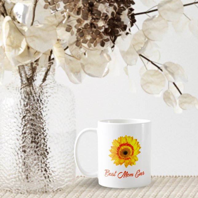 Mug Gerber Daisy Jaune Personnalisé Meilleure Maman Ja (Créateur téléchargé)