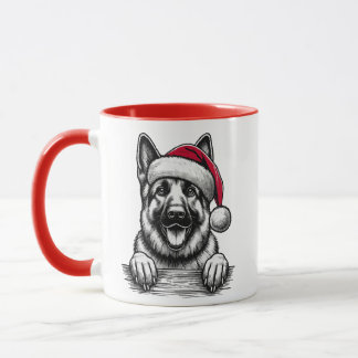 Mug German Shepherd Christmas – Festive Dog