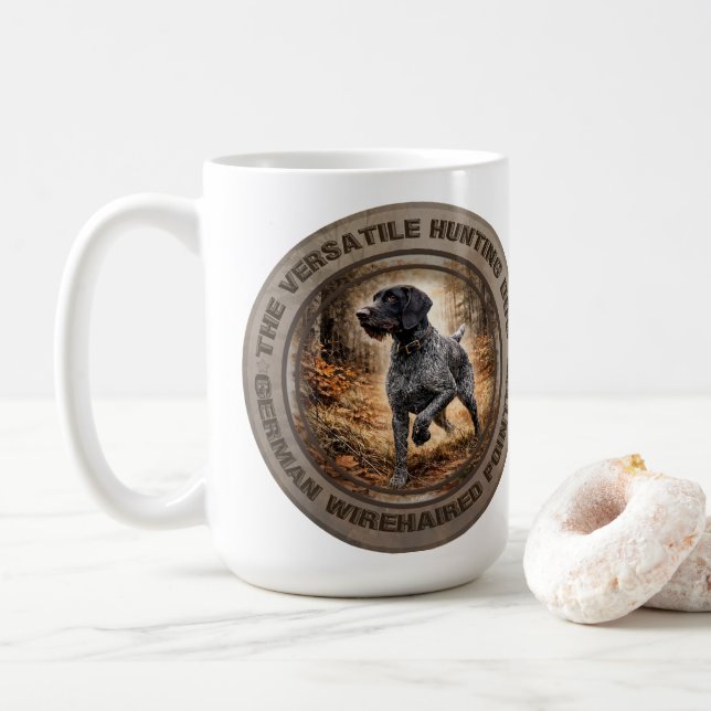 Mug German Wirehaired Pointer (Avec donut)