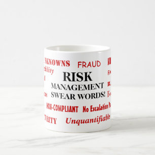 Mug Gestion des risques : jurer les mots Funny Risk Ma