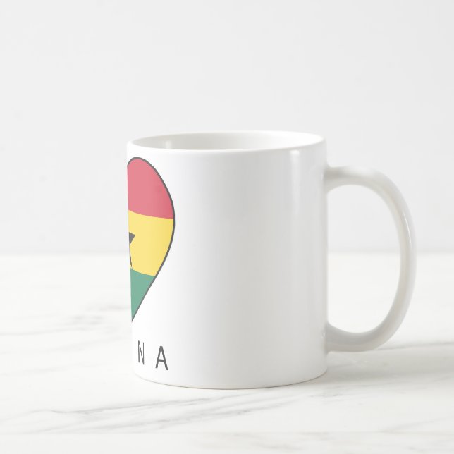 Mug Ghana Soccer Heart (Droite)