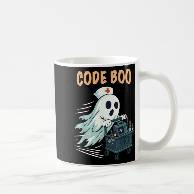 Mug Ghost Code Boo In The Icu Nursing Gift For Hallowe (Droite)