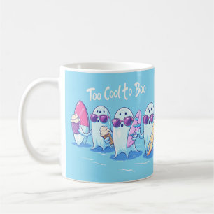 Mug ♂️ Ghosts Surfers Too Cool - Illustration