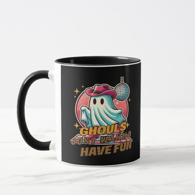 Mug Ghouls Veut Juste Avoir Un Amusant Design Disco Po (Gauche)