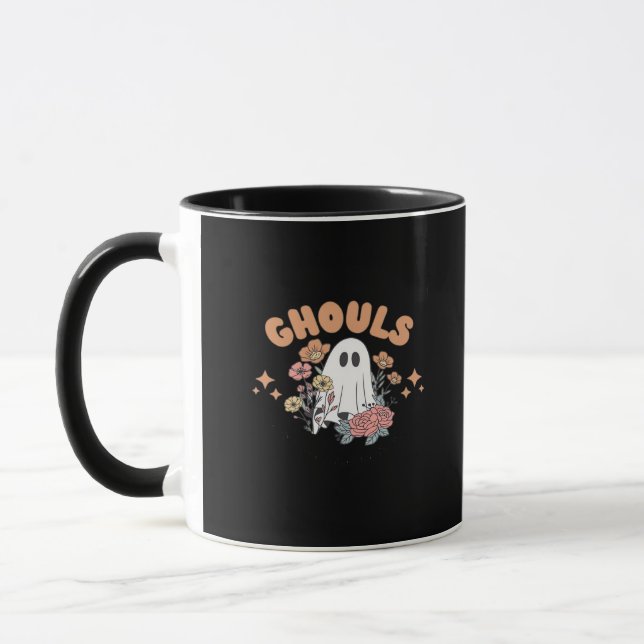 Mug Ghouls veut juste s'amuser Halloween Art Sloth Des (Gauche)