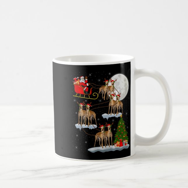 Mug Ghound Dog Santa Sleigh Flying Funny Magical Chris (Droite)