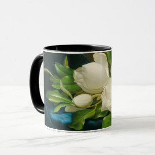 Mug Giant Magnolias sur Blue Velvet Cloth