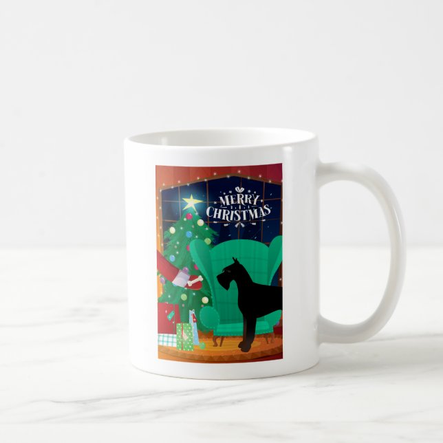 Mug Giant Schnauzer Père Noël Cadeau de Noël (Droite)