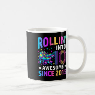 Mug Gifs d'anniversaire de 10 ans qui roule en patins