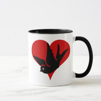 Mug Gingembre de coeur d'hirondelle et rockabilly