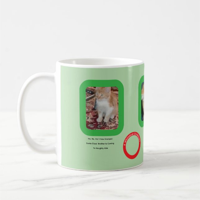 Mug Ginger Cat Whimsical Christmas Classic Mug, 11 oz (Gauche)