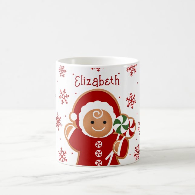 Mug Gingerbread Girl with Peppermint Lollipops (Centre)