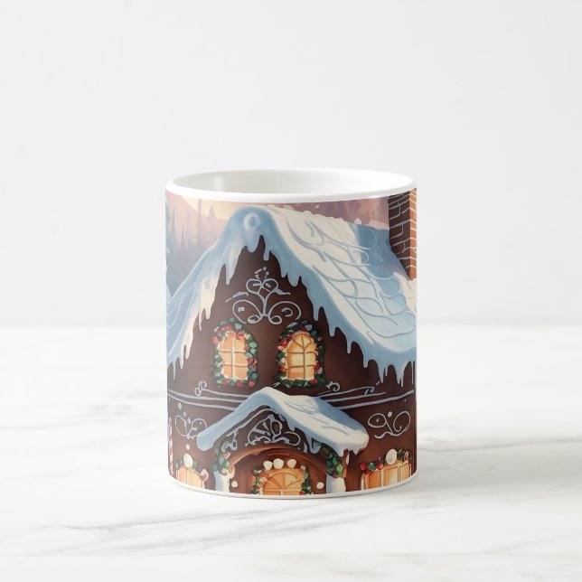 Mug Gingerbread House Snowy Christmas Scene  (Centre)