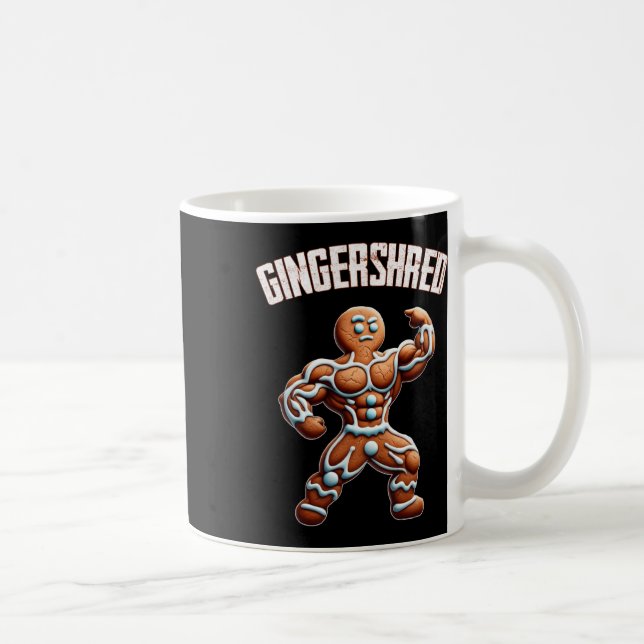 Mug Gingersher Funny Gingerbread Homme Gym Bodybuildin (Droite)