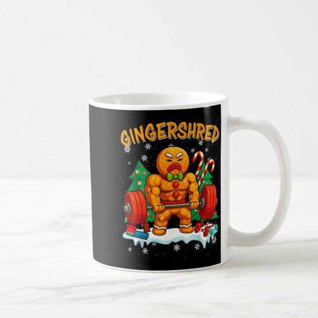Mug Gingershred Funny Gingerbread Man Gym Bodybuilding (Droite)