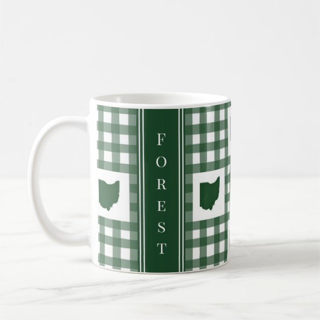 Mug Gingham vert de l'Ohio (Gauche)