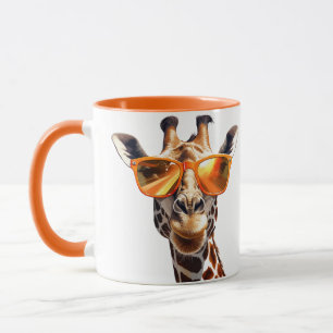 Mug Girafe Avec Lunettes De Soleil