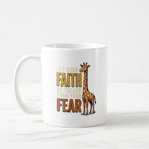 Mug Girafe La Foi Sur La Peur Chemise Vintage Chrétien
