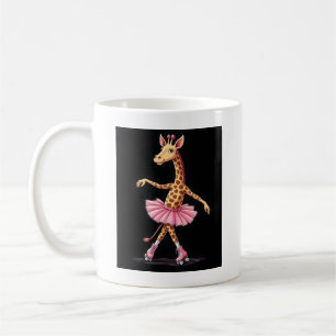 Mug Girafe sur des patins à roulettes en justaucorps t