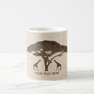 Mug Girafes de safari et cru africains de zoo de